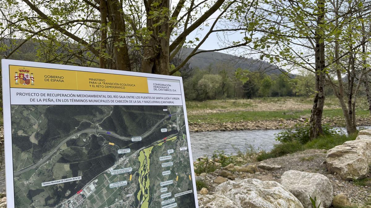 Archivo. Una imagen del río Saja, en Cantabria