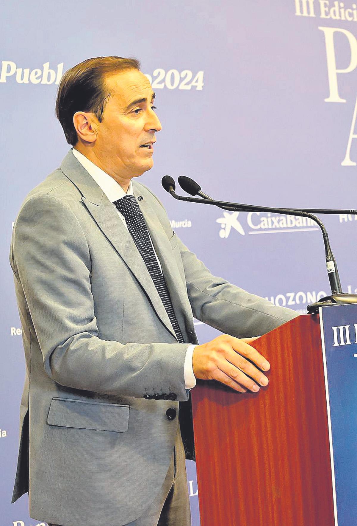 Víctor Manuel López durante su intervención.