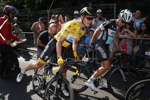 Stybar ha ganado una etapara marcada por la caída y posterior abandono de Tony Martin