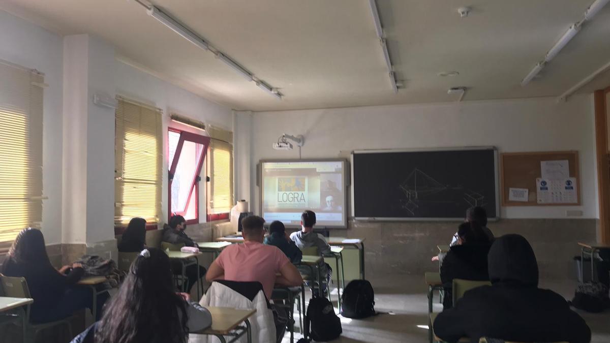 Un momento de la charla sobre inclusión en el IES Alfonso IX