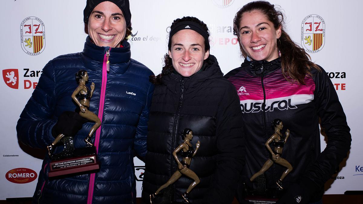 Raquel Miró, Cristina Espejo y Marta Pintanel, en el podio de 2019.