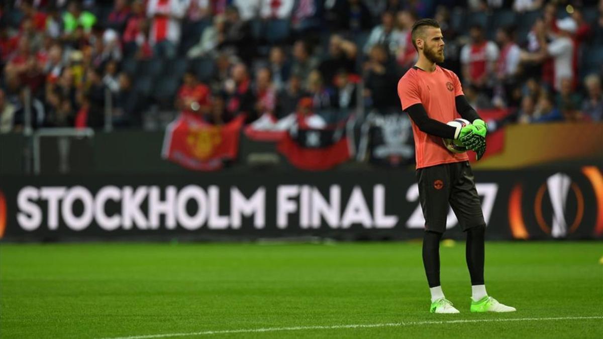 David De Gea, durante un partido con el Manchester United