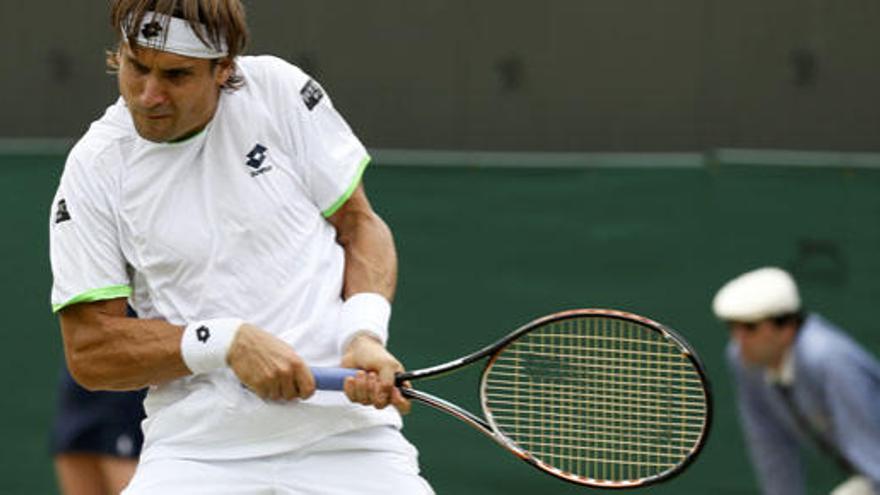 David Ferrer en el partido de octavos de final