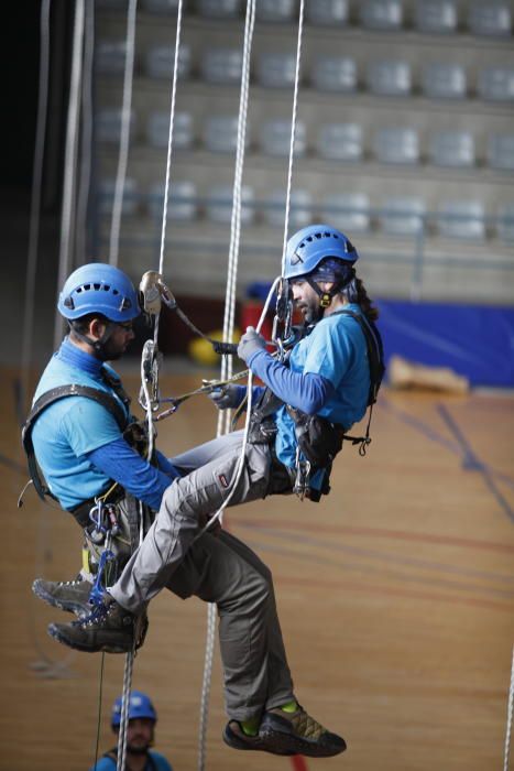 Simulacros de rescate en altura en Alcoy