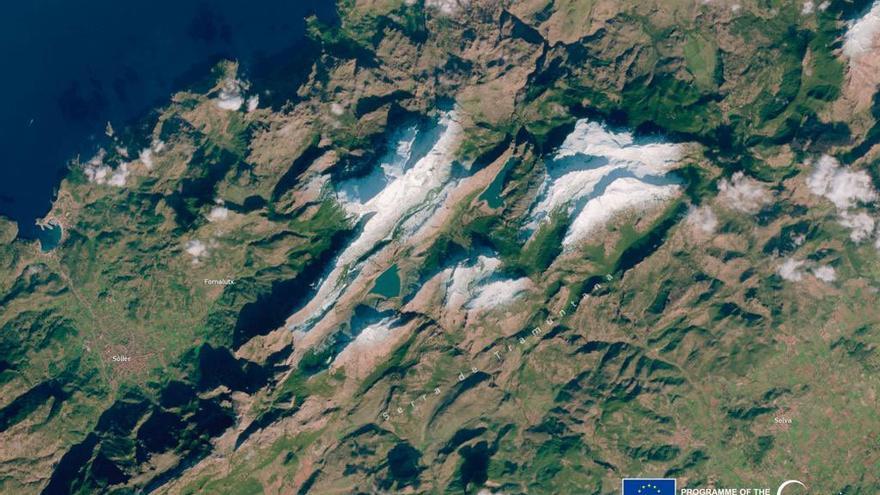 La nevada de la semana pasada, a vista de satélite.