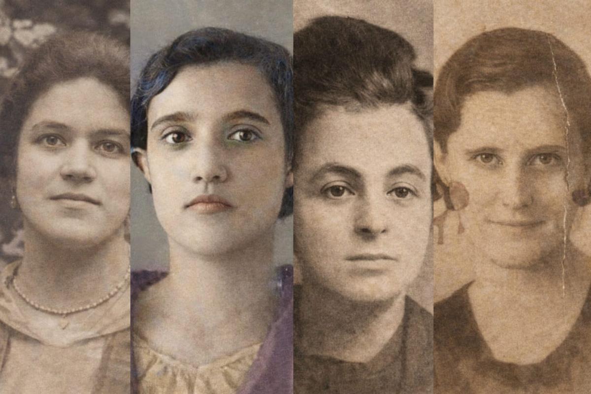 Trinidad Garrigues, Maria la Jabalina, Antonia Cerdà y Agueda Campos.