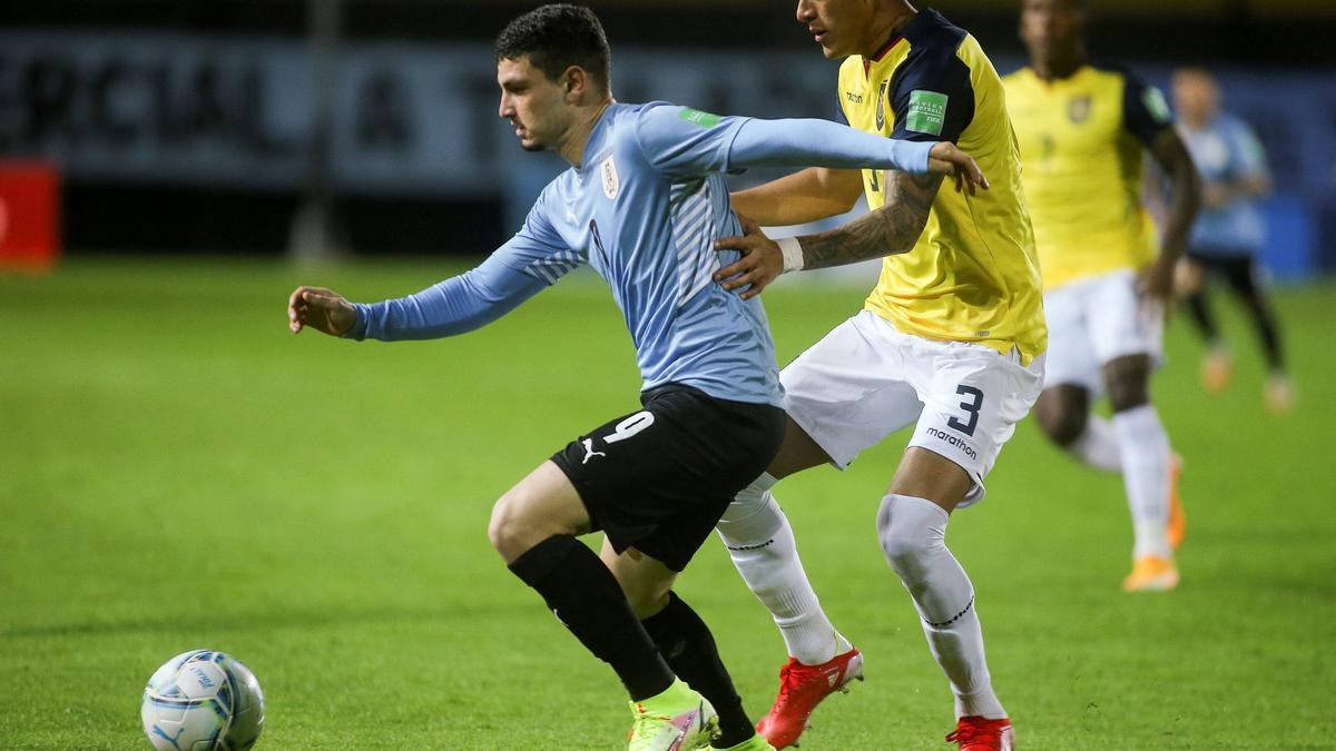 Un instante del Uruguay - Colombia.