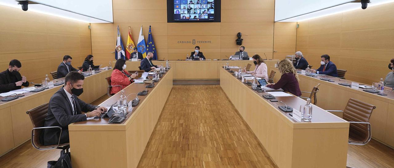 Pleno de este viernes en el Cabildo de Tenerife.