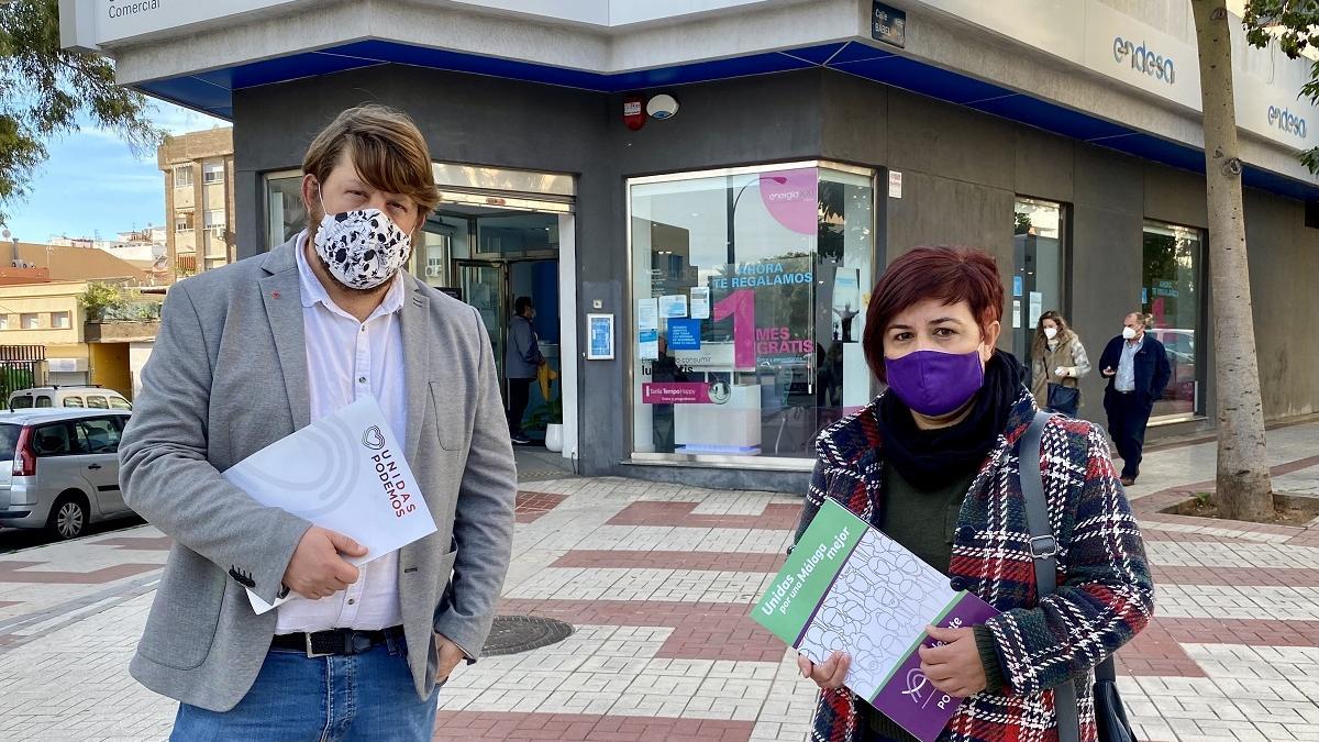 Nicolás Sguiglia y Paqui Macías, concejales de la confluencia.