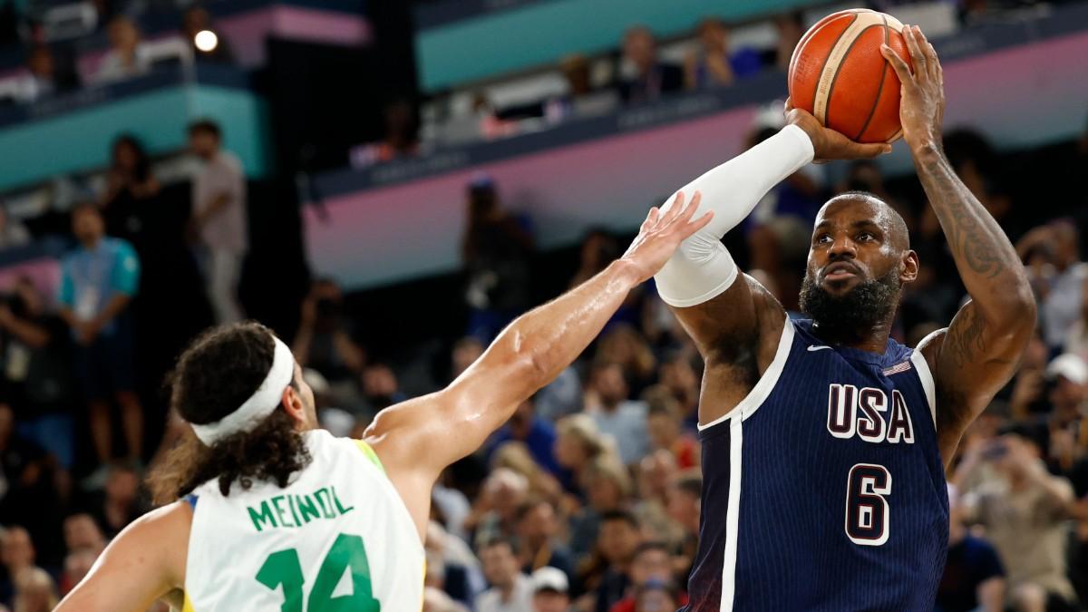 LeBron James, en el partido de cuartos de final ante Brasil