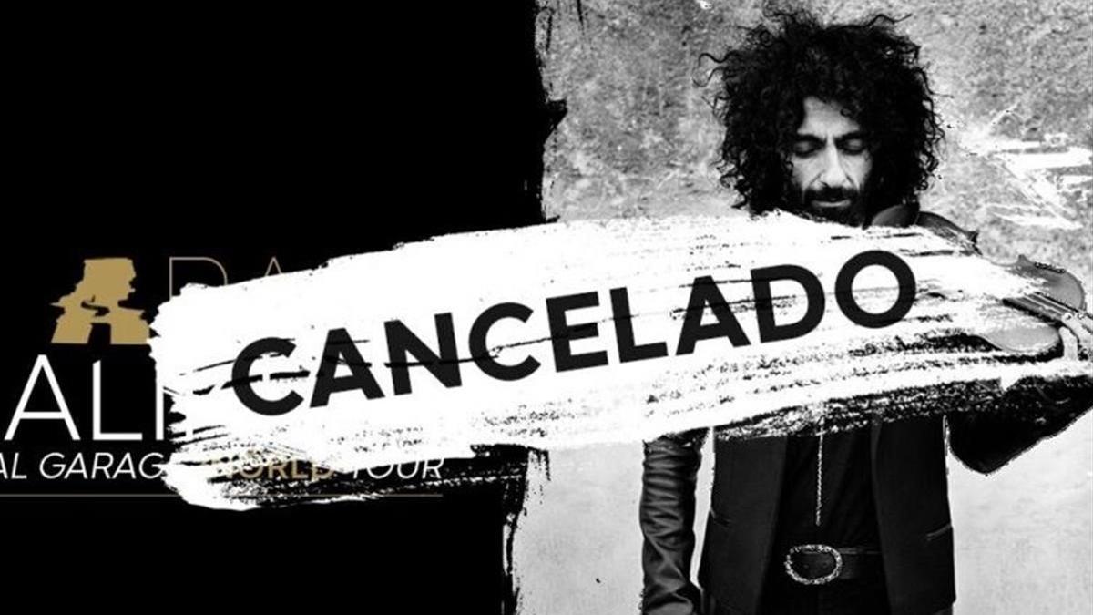 Cartel del concierto cancelado del violinista Ara Malikian