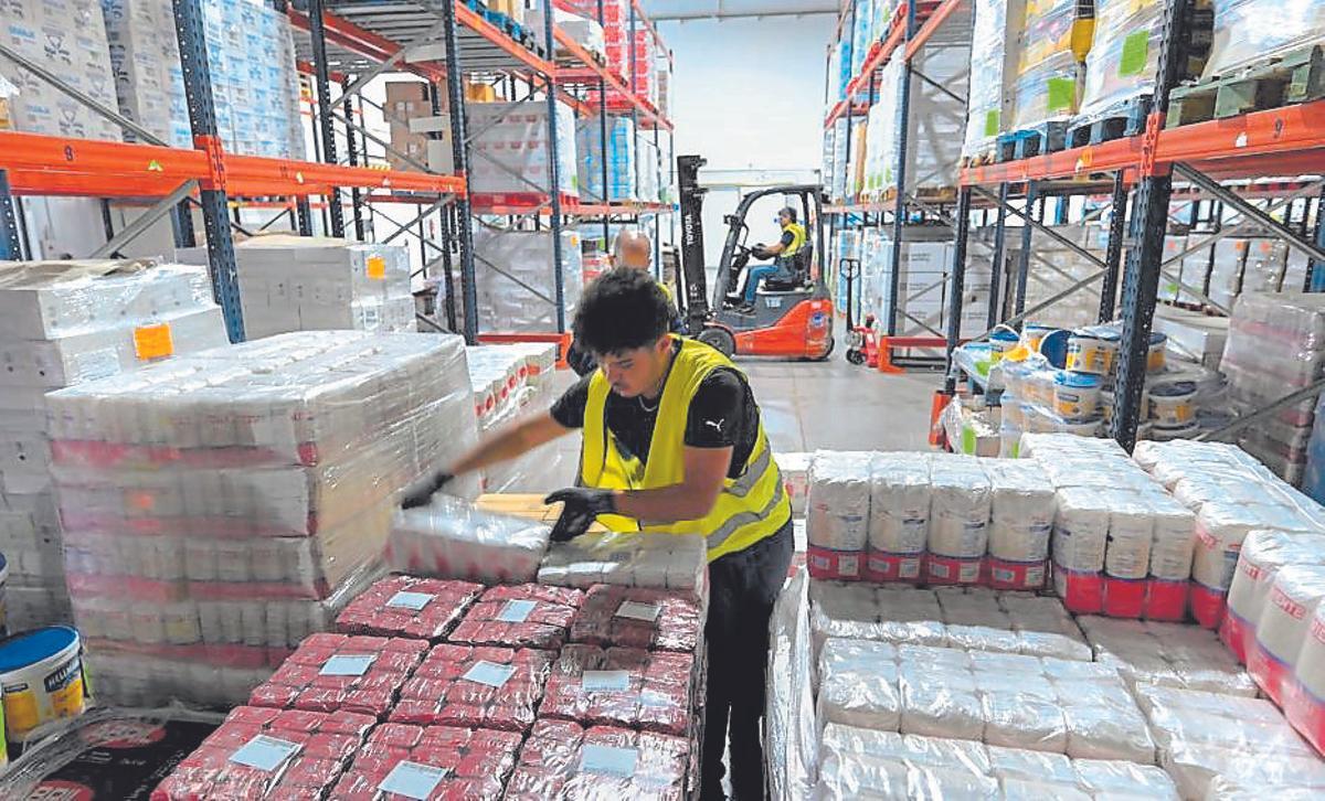 Almacén de un banco de alimentos.