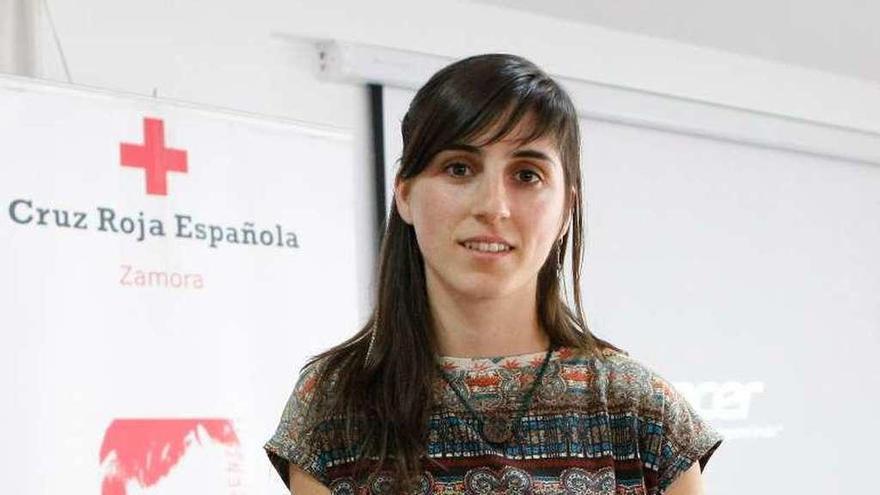 Natalia Hermida, en Cruz Roja Zamora.