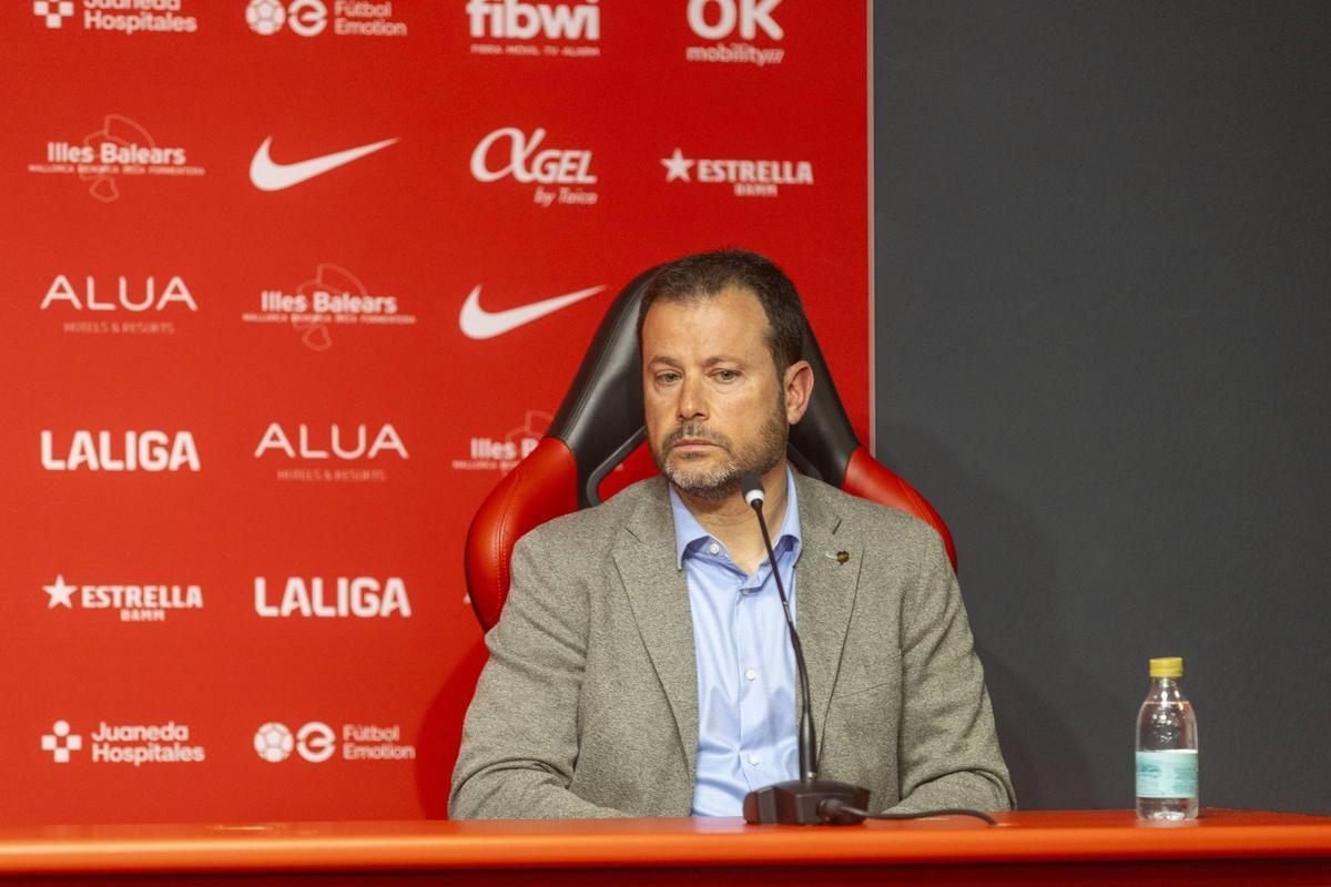 Pablo Ortells, en la rueda de prensa de presentación de Martín Demichelis.