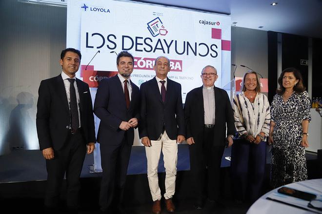 Leopoldo Izquierdo, Rafael Romero, Gabriel Pérez Alcalá, Manuel Pérez Moya, Isabel Albás y María Jesús Botella, en 'Los Desayunos' de Diario CÓRDOBA.