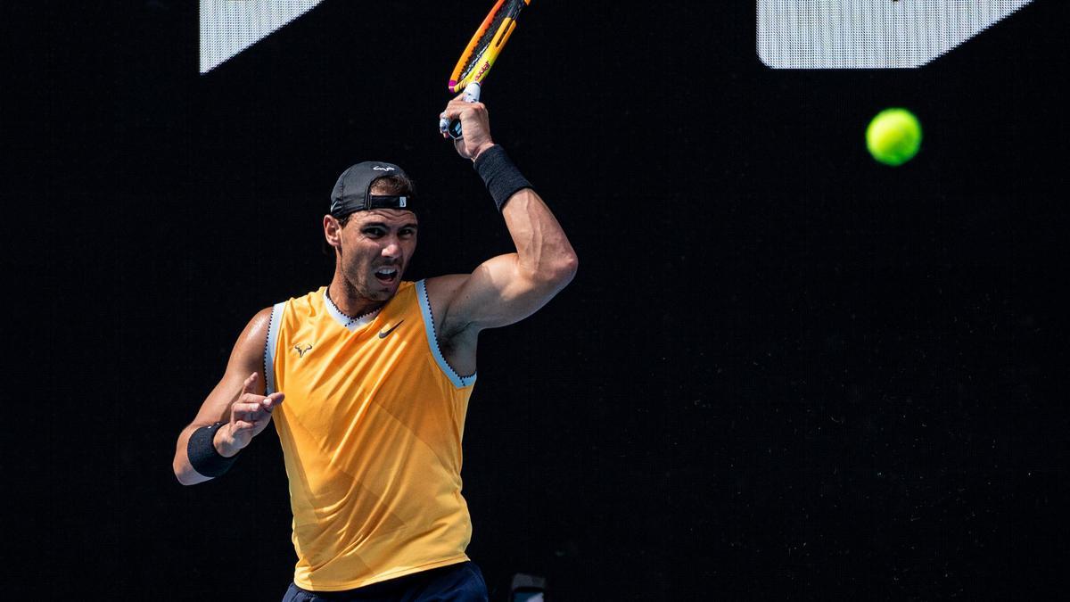 Rafa Nadal se prepara para el primer Grand Slam de la temporada.