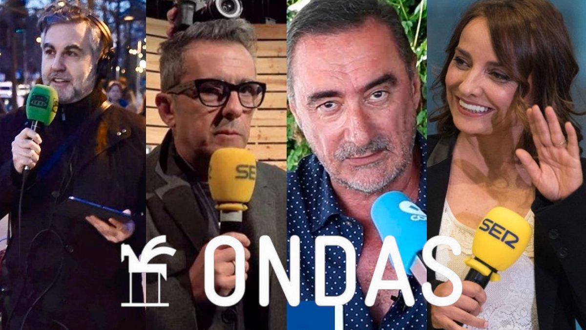 Algunos de los ganadores de los Premios Ondas en la categoría de radio