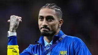 Raphinha pide perdón a la afición del Atlético por sus gestos