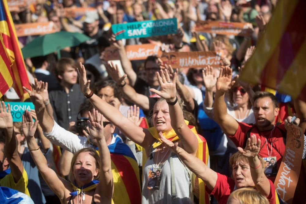 Manifestantes en Barcelona