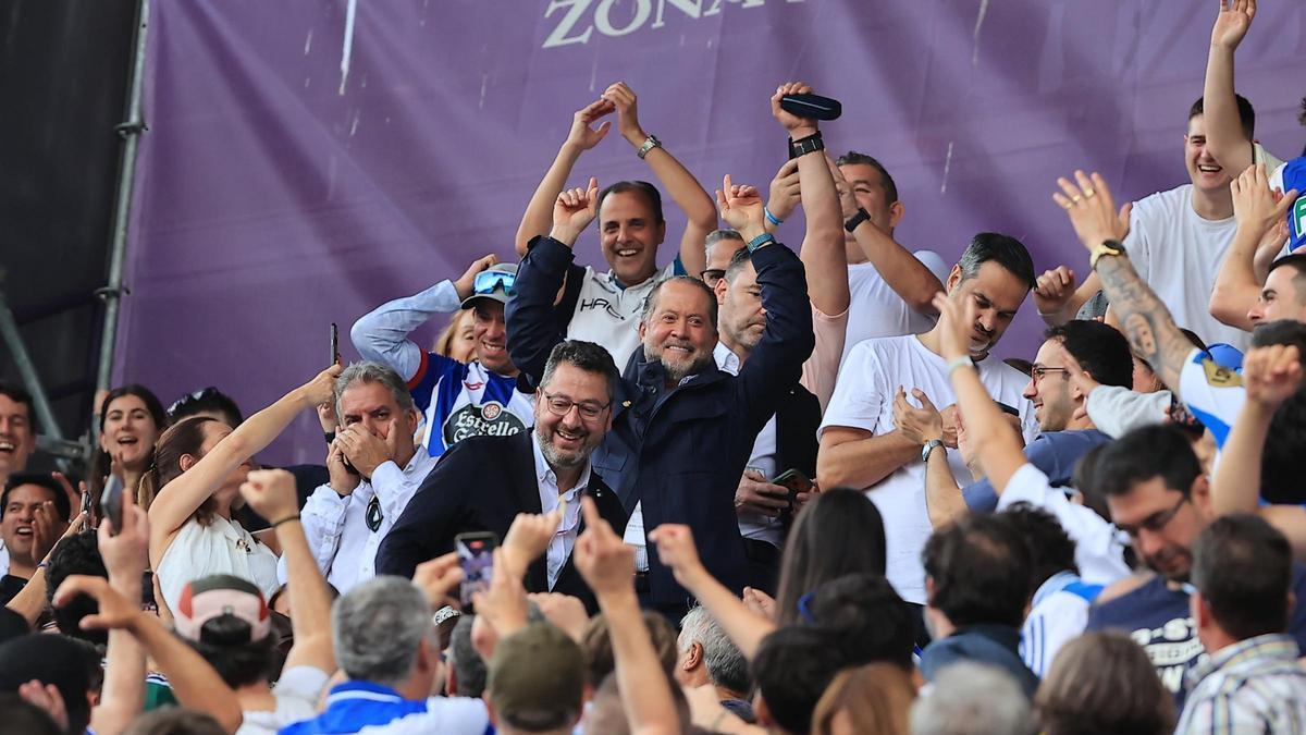 Escotet, este domingo, en la grada del Nuevo Zorrilla