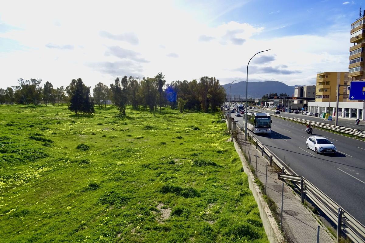 Parcela de la Azucarera, en Málaga, en la que el empresario Tomás Olivo quiere impulsar un centro comercial,
