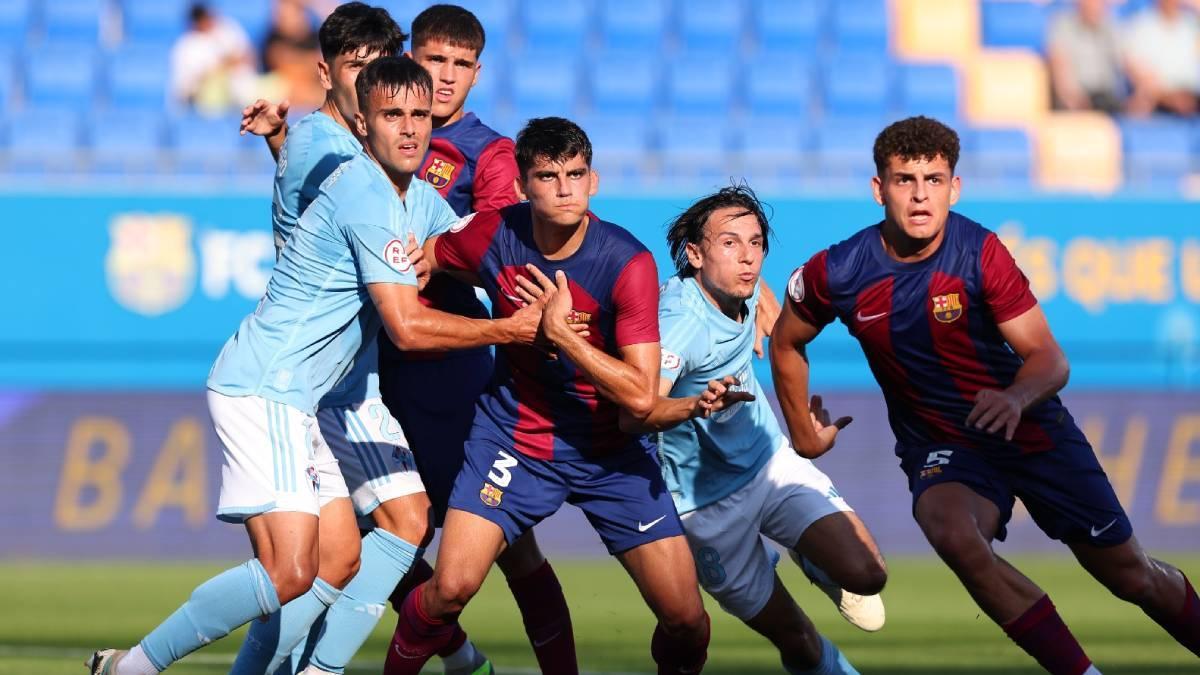Gerard Martín, en un lance de esta temporada del FC Barcelona Atlètic