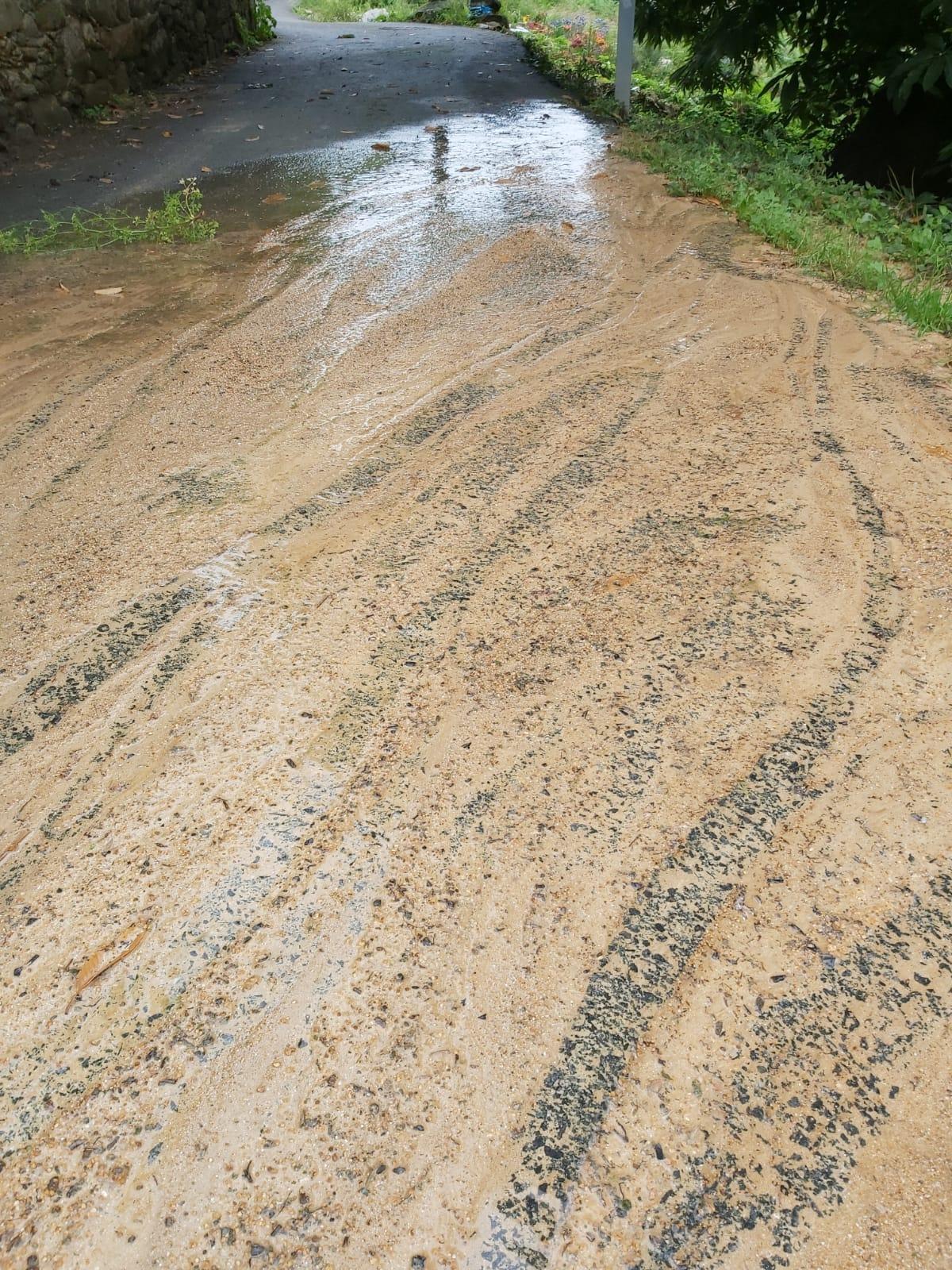 Inundación en Santaia de Arriba, unos días atrás