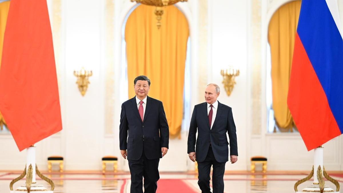 El presidente Xi Jinping en el encuentro que ha mantenido con Vladímir Putin.