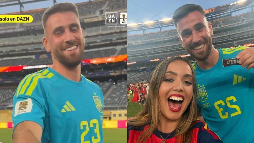 Unai Simón se reencuentra con Elena G. Durán, la reportera de los "puñitos", y cumple su promesa tras ganar el Mundial