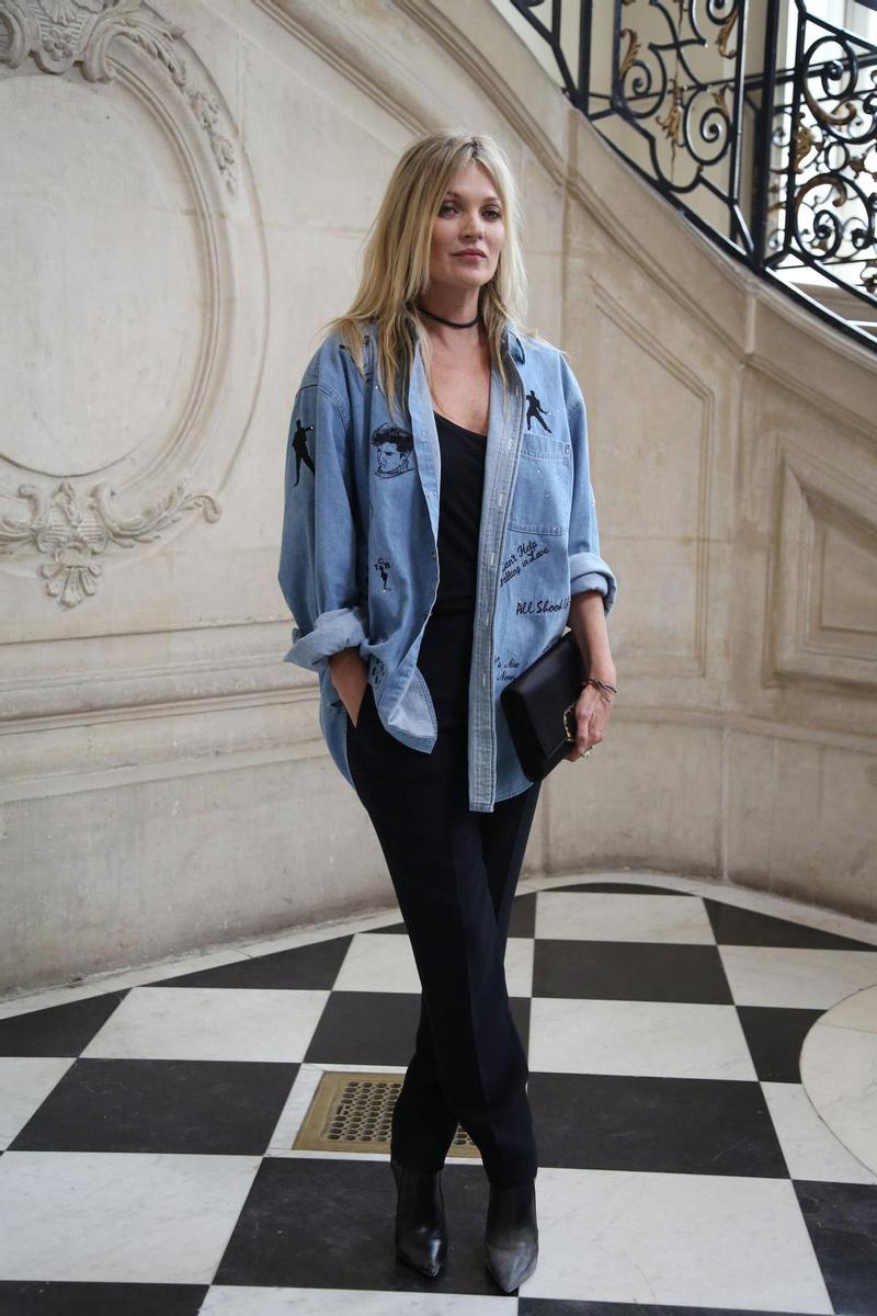 Kate Moss en el desfile de Dior primavera-verano 2017 en París