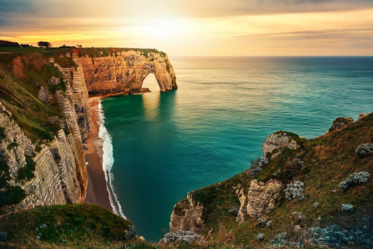 Etretat, Costa Normandía, Francia, Europa romántica