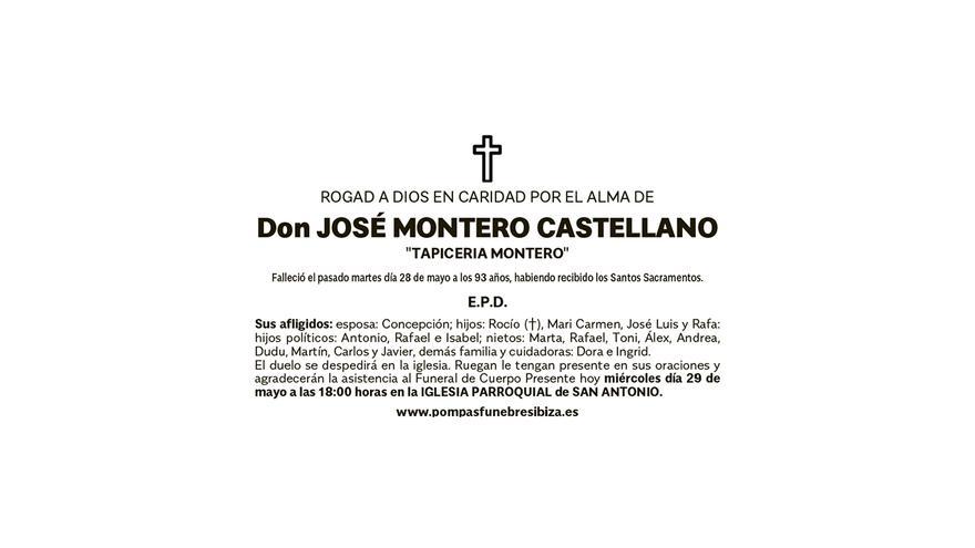 Esquela José Montero Castellano