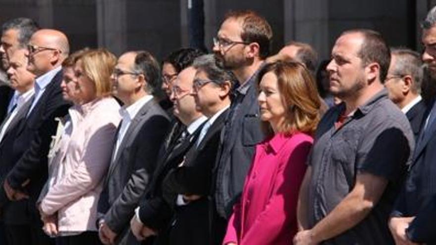 Alumnes de Sant Fruitós, al minut de silenci del Parlament