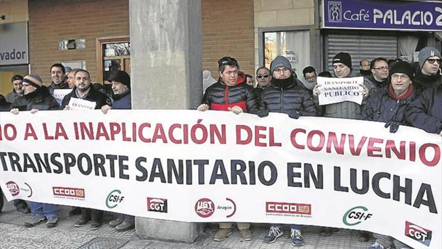 Críticas a la «precariedad» del transporte sanitario en Aragón