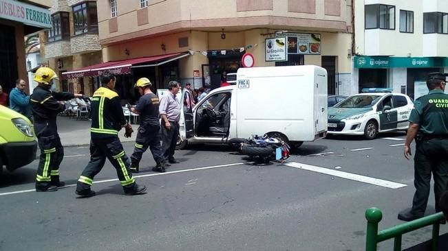 Motorista herido en San Mateo