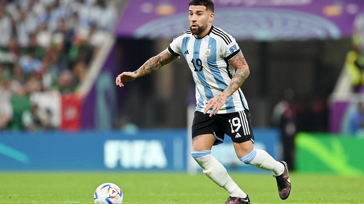 Otamendi con la selección argentina en el Mundial