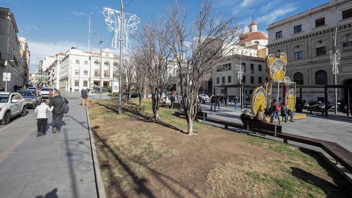Así está la Plaza de la Montañeta en plenas Navidades