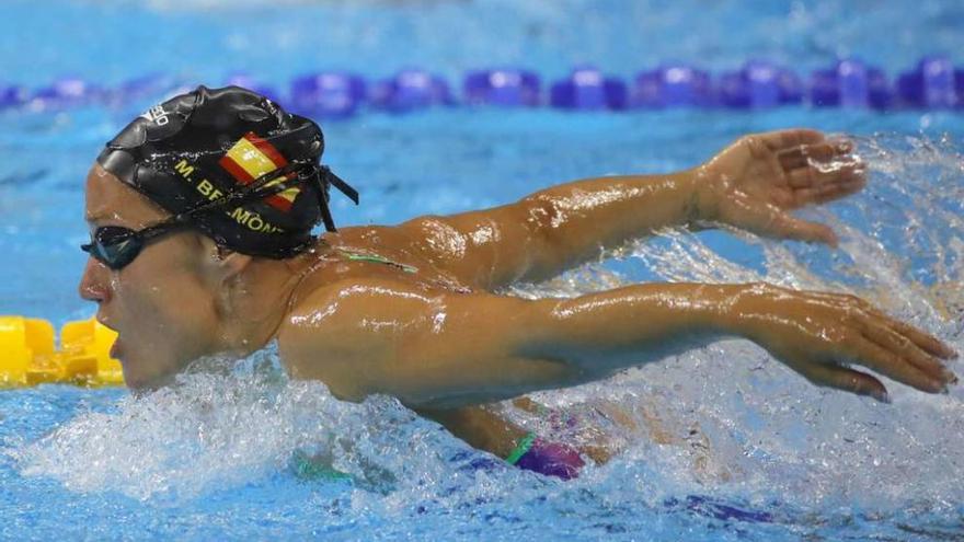 Mireia Belmonte, durante uno de los entrenamientos en la piscina de Río de Janeiro. // Efe