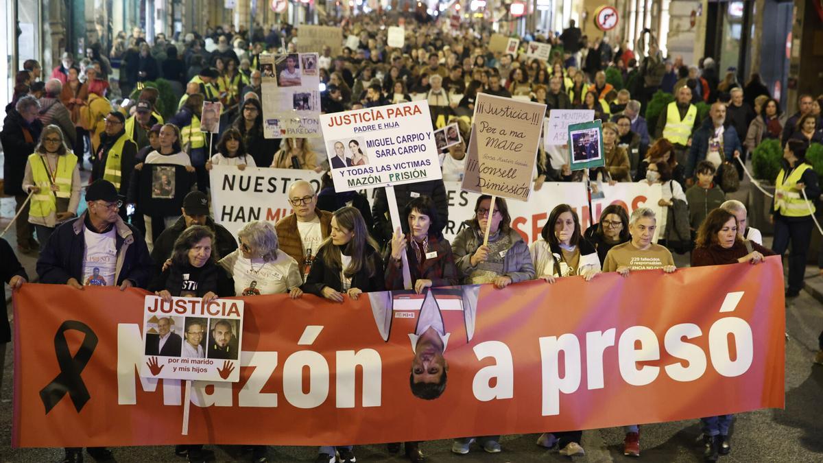 Manifestación contra Mazón, el pasado 29 de noviembre en València.