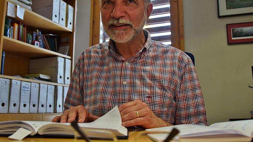 Xavier Pedrals fotografiat a l&#039;Arxiu Comarcal del Berguedà aquest dilluns