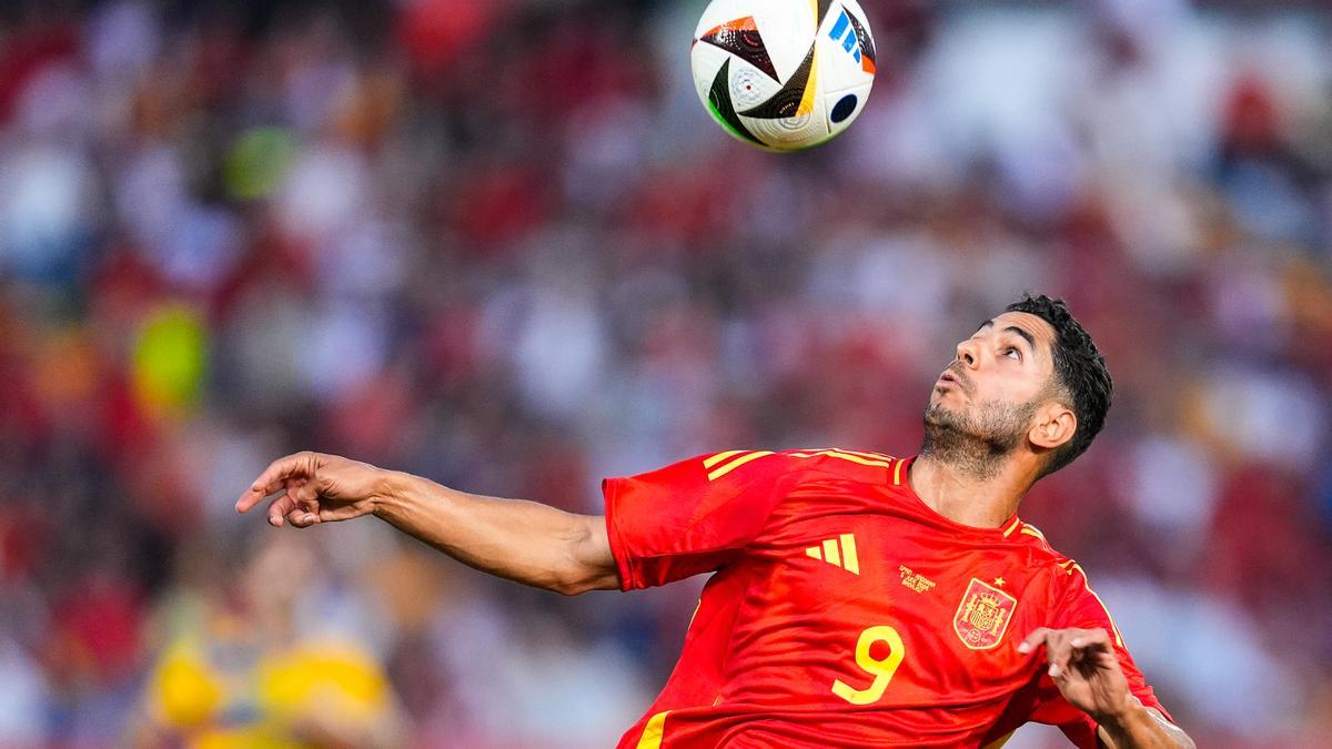 Ayoze Pérez en su primer partido con la selección española absoluta durante el amistoso frente a Andorra.