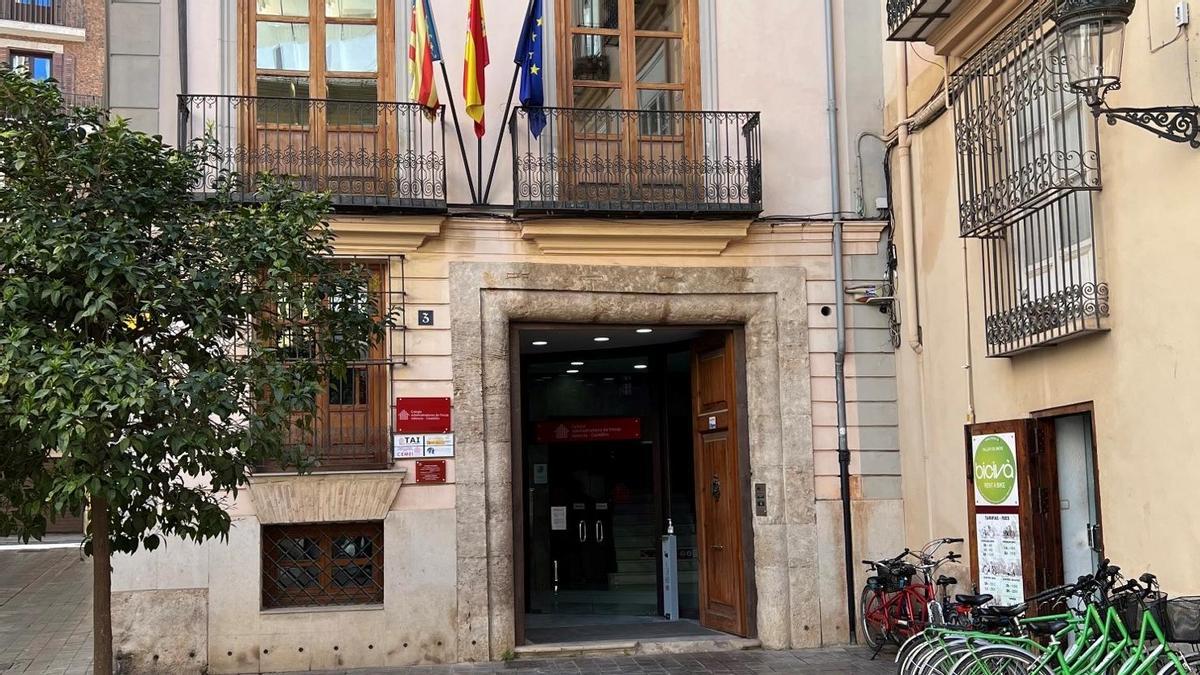 Fachada del Colegio de Administradores de Fincas de la Comunitat Valenciana.