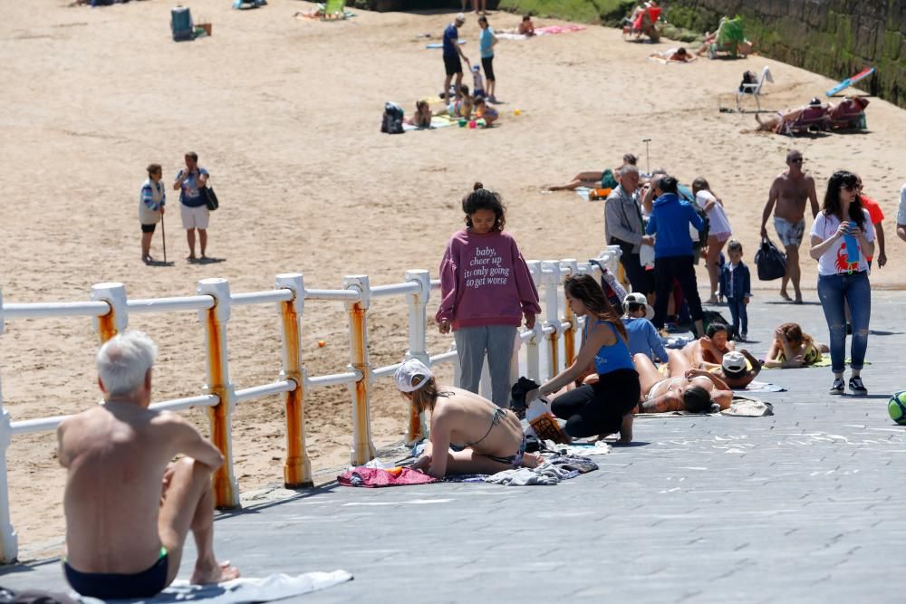 Sol y calor en Gijón