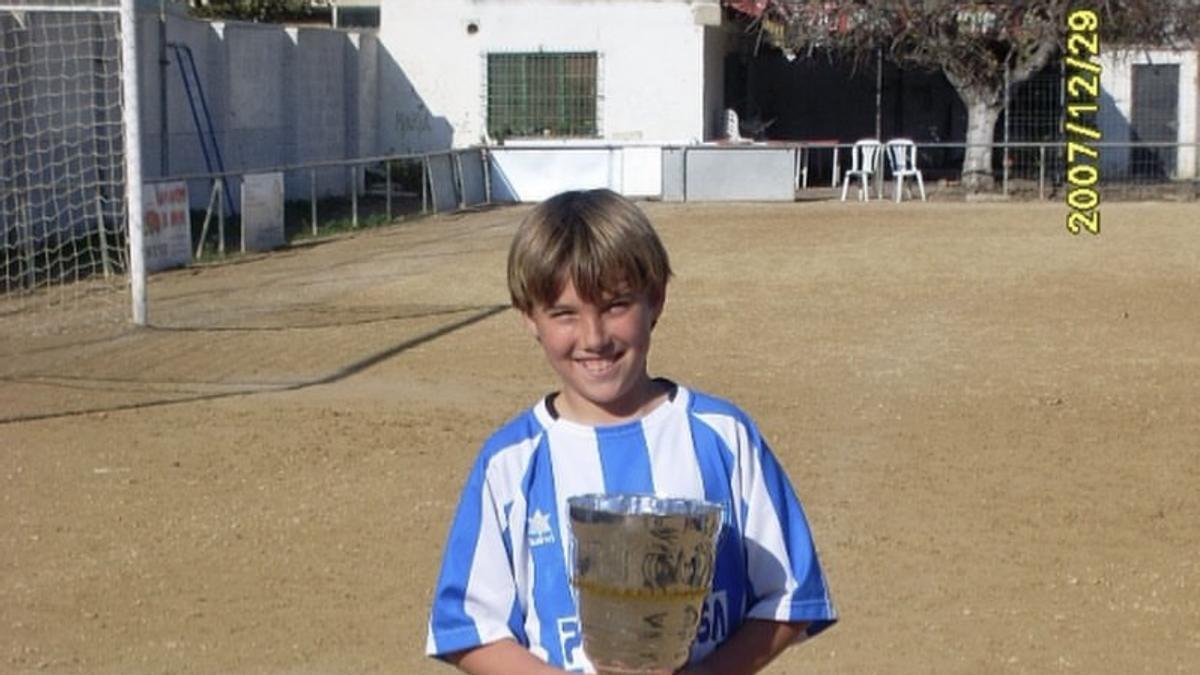 Sergio González, con diez años.