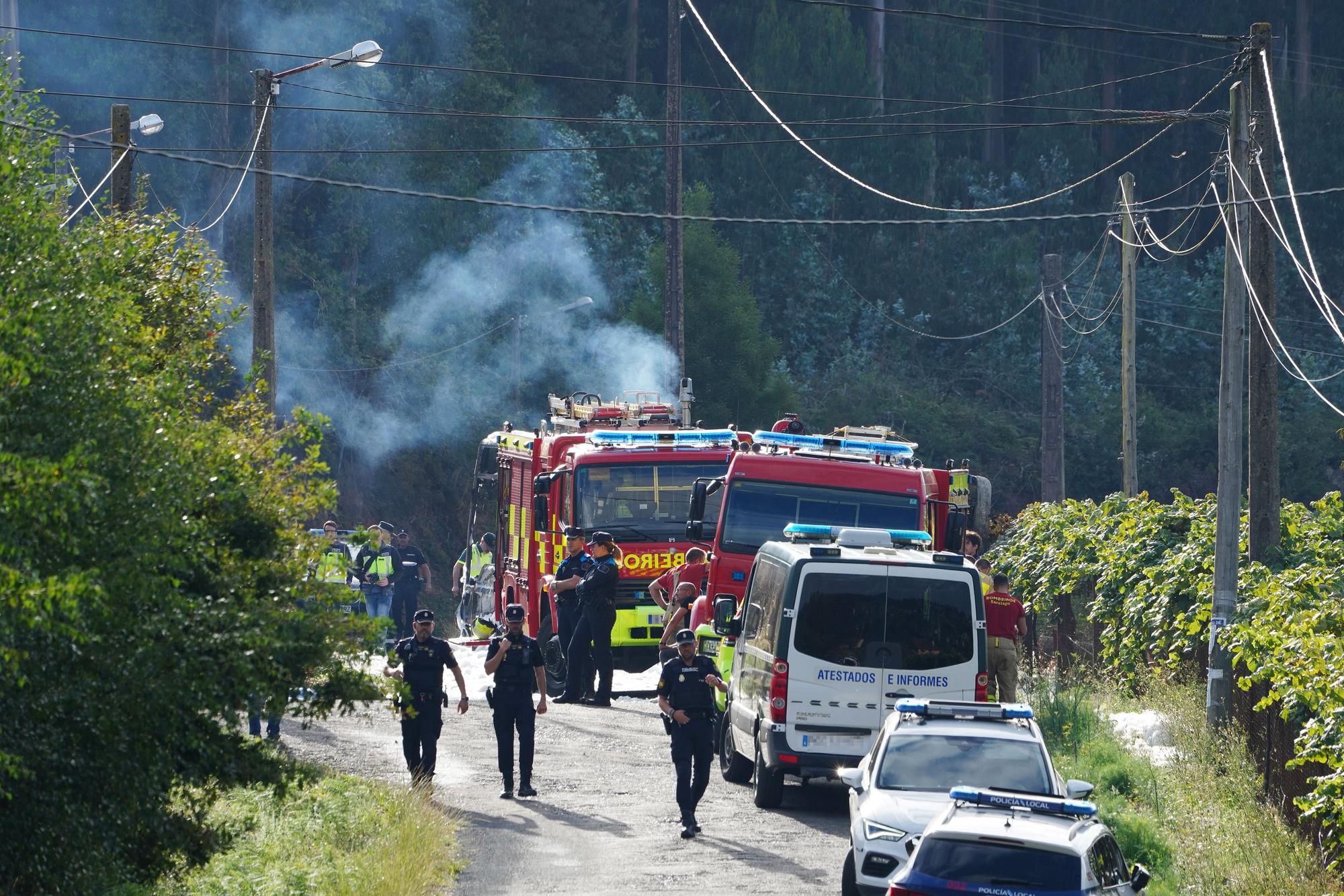 Muere un joven bombero vigués en un incendio en Santiago