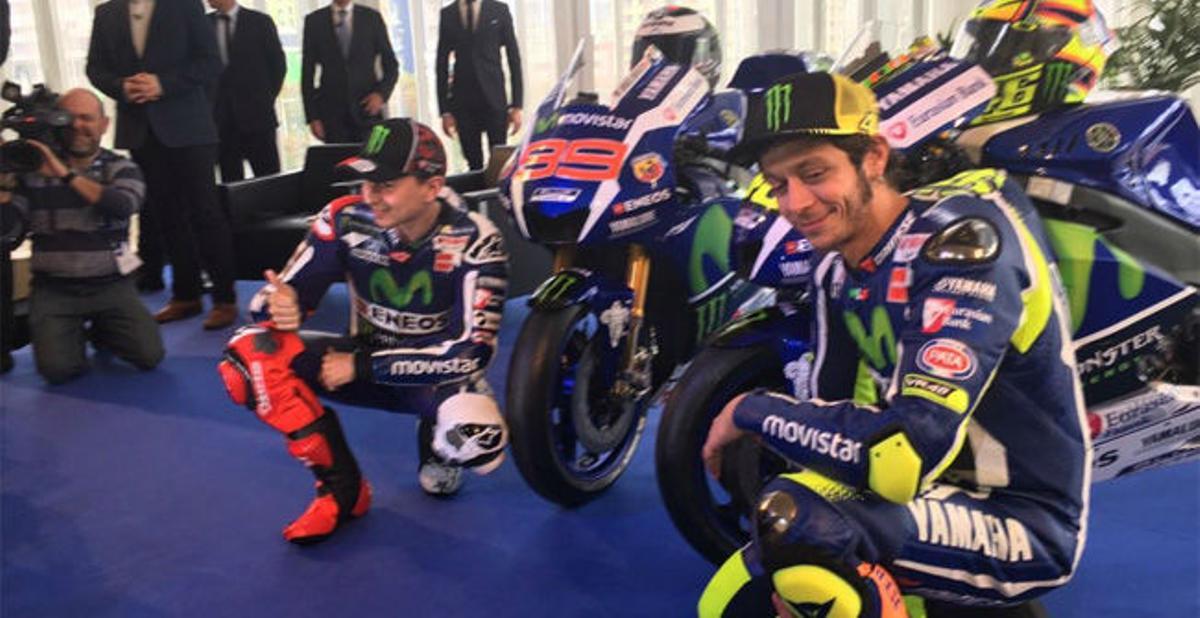 Rossi y Lorenzo presentaron el equipo Yamaha 2016
