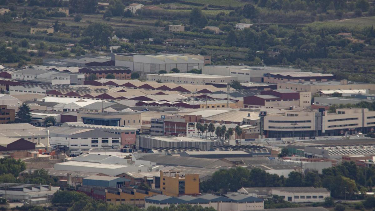 Imagen de archivo del polígono industrial del Pla, en Ontinyent.