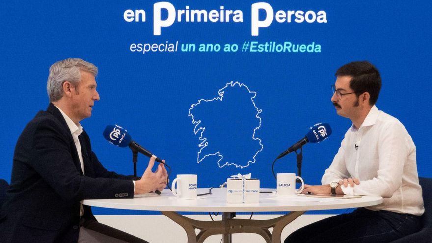 Alfonso Rueda durante la grabación de la entrevista. | // FDV