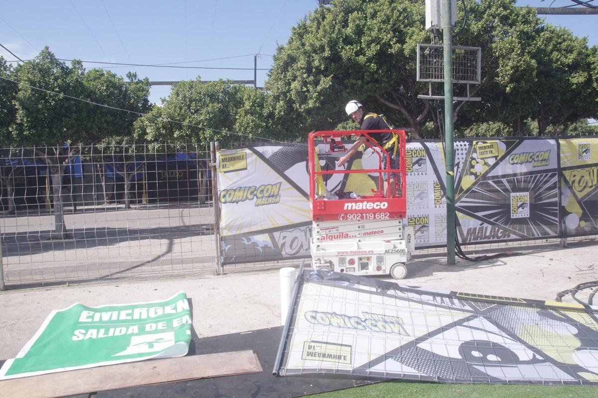 Preparativos para la San Diego Comic-Con Málaga en el Palacio de Ferias de Málaga Preparativos para la San Diego Comic-Con Málaga en el Palacio de Ferias de Málaga