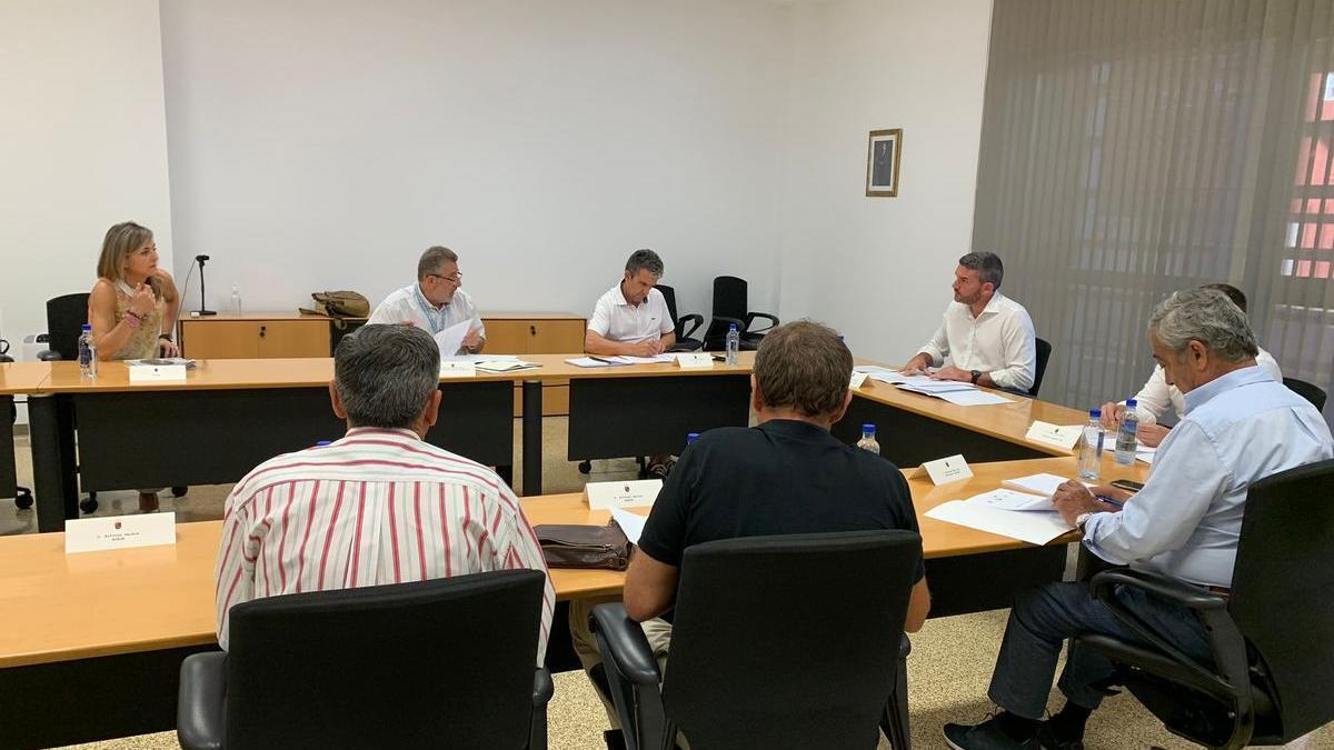 El consejero Antonio Luengo durante la reunión de trabajo con organizaciones agrarias y Fecoam.